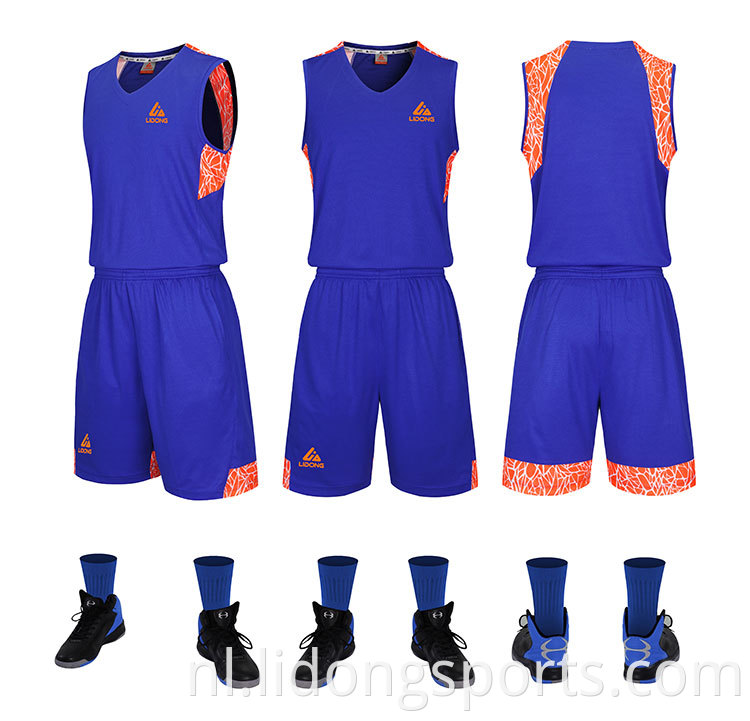 Groothandel School Jeugdbasketbaluniformen Nieuwste basketball jersey Design kleur oranje